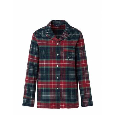 Lexington Home Miranda Organic Cotton Checked Flannel Pajama Set Röd