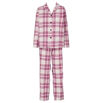Missya Check Flannel Pyjamas - Pink - S