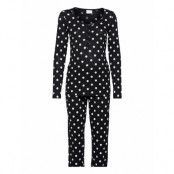 Mlchill Dot Lia L/S Pyjamas Nf Pyjamas Svart Mamalicious