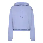 Monki Cropped Terry Pyjama Hoodie - Blue - S