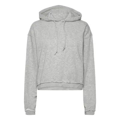 Monki Cropped Terry Pyjama Hoodie - Grey - L