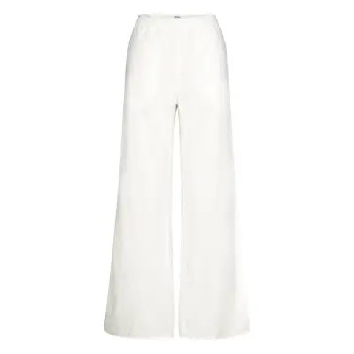 Monki Wide Leg Cotton Poplin Pyjama Trousers - White - XL