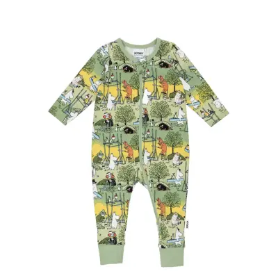 MUMIN Flitiga Pyjamas Grön 56 - Green - 98