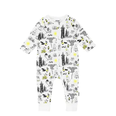 MUMIN Lättja Pyjamas Sv/Vit 80 - White - 74