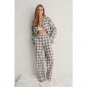 NA-KD Lingerie Flannel Pyjamas Pants - Grey