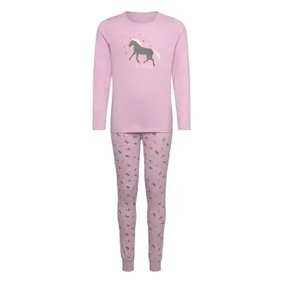 name it Nkfnightset Corsage Horse Noos - Pink - 110-116