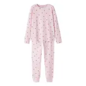 name it Nkfnightset Peyote Hearts Noos - Pink - 86-92