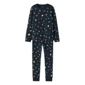 Name It Nknvismas Ls Nightset Marinblå