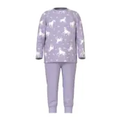 name it Nmfnightset Pastel Lilac Horse Noos - Purple - 86-92