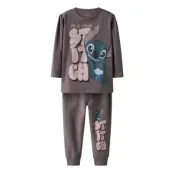 Name It Nmfolina Stitch Ls Nightset Wdi Brun