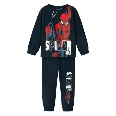 name it Nmmalfred Spider Ls Nightset Noos Mar - Blue - 86-92