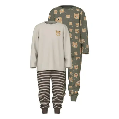 Name It Nmmnightset 2P Aop Noos Khaki Green
