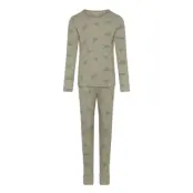 name it Nmmnightset Agave Green Dino Rib Noos - Green - 86-92