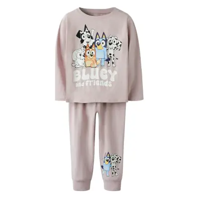 name it Nmnamu Bluey Ls Nightset Sky - Pink - 116