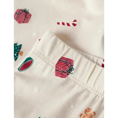 name it Nmnvismas Ls Nightset - Cream - 98