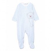 Nbnpammy Vel Ls Nightsuit W Feet Pyjamas Set Blå Name It