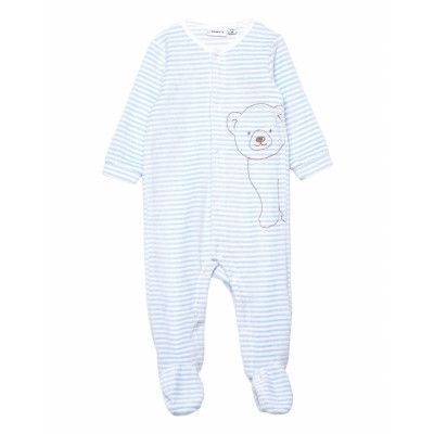 Nbnpammy Vel Ls Nightsuit W Feet Pyjamas Set Blå Name It