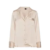 Nicole Pyjamas Shirt Top Creme Gina Tricot