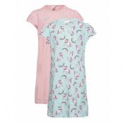 Night Dress Aop Unicorn 2p Night & Underwear Pyjamas Nightdresses Multi/mönstrad Lindex