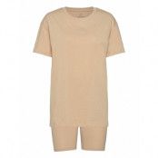 Night Set Sou Katie Pyjamas Beige Lindex