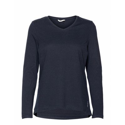 Pyjama Top Made Of 100% Organic Cotton Top Marinblå Esprit Bodywear Women