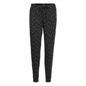 Night Trousers Dot Pyjamasbyxor Mjukisbyxor Svart Lindex