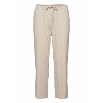 Night Trousers Johanna Pyjamasbyxor Mjukisbyxor Beige Lindex