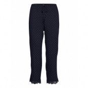 Night Trousers Viscose Dot Pyjamasbyxor Mjukisbyxor Blå Lindex