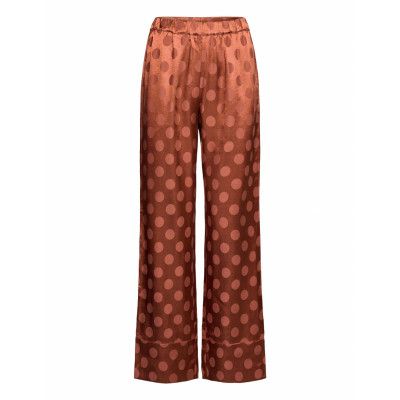 Night Trousers Woven Ditte Pyjamasbyxor Mjukisbyxor Brun Lindex