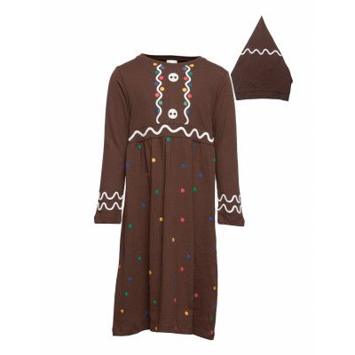 Nightdress Mrs Gingerbread Night & Underwear Pyjamas Nightdresses Brun Lindex