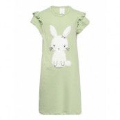 Nightdress Rabbit Fakefur Night & Underwear Pyjamas Nightdresses Grön Lindex