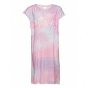 Nightgown Bg Tie Dye With Text Night & Underwear Pyjamas Nightdresses Rosa Lindex