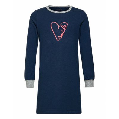 Nightshirt 1/1 Night & Underwear Pyjamas Nightdresses Blå Schiesser