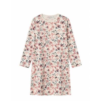 Name It Nkfnightgown Ls Nostalgia Flower Noos Rosa