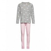 Nkfnightset Grey Melange Unicorn Noos Pyjamas Set Pink Name It