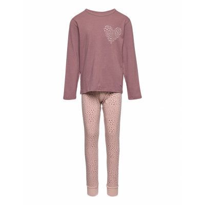 Nkfnightset Rose Taupe Leo Pyjamas Set Rosa Name It