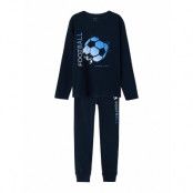 Nkmnightset Dark Sapphire Football Noos Pyjamas Set Navy Name It