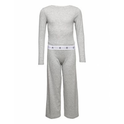 Nlfbozitta Lounge Set Pyjamas Set Grå LMTD