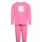 Nmfkornela Ls Nightset *Villkorat Erbjudande Pyjamas Set Rosa Name It