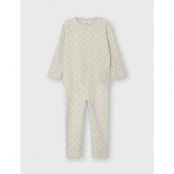 Nmflola Ls Night Set Mar Lil Pyjamas Set Creme Lil'Atelier