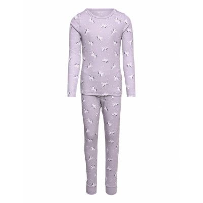 Name It Nmfnightset Lavender Unicorn Rib Noos Lila