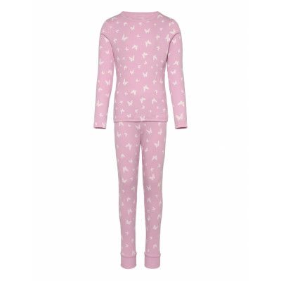Name It Nmfnightset Pink Butterfly Rib Noos Rosa