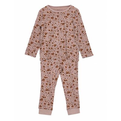 Nmfnightset Sphinx Flower Aop Inj Pyjamas Set Rosa Name It