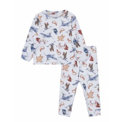 Nmmdanny Ls Night Set Pyjamas Set Blå Name It