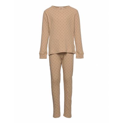 Nmmlolo Ls Night Set Lil Pyjamas Set Brun Lil'Atelier