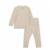 Nmmlolo Ls Night Set Wi Lil Pyjamas Set Beige Lil'Atelier