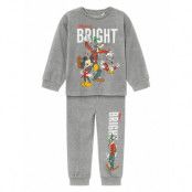 Name It Nmmsilva Mickey Ls Nightset Wdi Grå