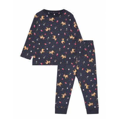 Nmnvismas Ls Nightset R1 *Villkorat Erbjudande Pyjamas Set Marinblå Name It