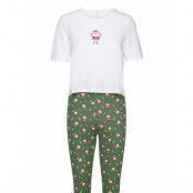 Onlliga X-Mas Nightwear Set Pyjamas Vit ONLY