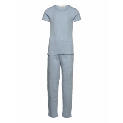 Organic Pyjamas Set Pyjamas Set Blå Rosemunde Kids